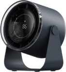 Small Desk Fan, 28dB Ultra-Quiet Desktop Air Circulator with 115° Adjustable Tilt, 100 Speeds, Rechargeable Battery, USB-Powered, Portable for Bedroom, Office, Kitchen, Travel -Bluish Black