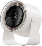 Small Desk Fan, 28dB Ultra-Quiet Desktop Air Circulator with 115° Adjustable Tilt, 100 Speeds, Rechargeable Battery, USB-Powered, Portable for Bedroom, Office, Kitchen, Travel -White