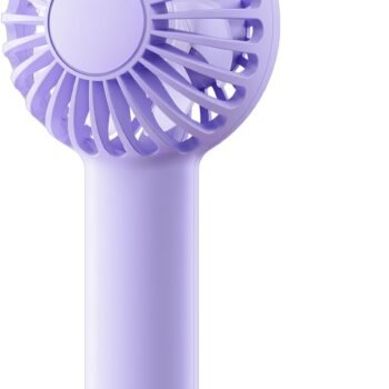 Mini Portable Fan - Rechargeable Handheld Fan, 3 Speeds Personal Small Hand Gifts for Travel Essentials, Lash, Makeup, Eyelash, Kids, Girls, Women - USB, Cute Design Purple