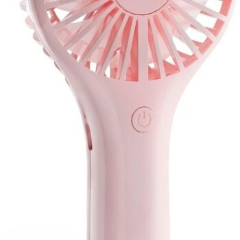 Portable Mini Fan - Powerful Personal Handheld Fan with 3 Speeds, Cute and Small, USB Rechargeable for Travel/Lash/Makeup/Outdoor/Home, Pink