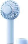 Mini Portable Fan - Rechargeable Handheld Fan, 3 Speeds Personal Small Hand Gifts for Travel Essentials, Lash, Makeup, Eyelash, Kids, Girls, Women - USB, Cute Design Light Blue