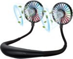 Neck Fan - 2600mAh Battery Operated Hands Free Fan, Portable Hang Around Neck Fans for Fishing, Camping, Hiking, Working, USB Powered, Over 12 Hours Cooling