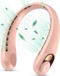 Portable Neck Fan, Neck Fans Rechargeable for Women Men, 4000mAh Personal Bladeless Fan, Upgraded Cooling Air Volume, Ultra Quiet Wearable Fan