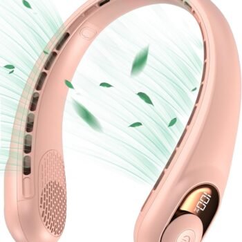 Portable Neck Fan, Neck Fans Rechargeable for Women Men, 4000mAh Personal Bladeless Fan, Upgraded Cooling Air Volume, Ultra Quiet Wearable Fan