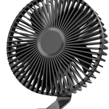 6-inch USB Small Desk Fan, 4 Speeds, Ultra-quiet, 90° Adjustment for Better Cooling, Portable Mini Powerful Desktop Table Fan, Personal Fan for Home Office, Metal Base, Black