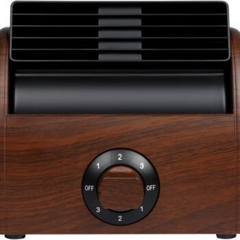 Desk Fan Personal Quiet Powerful Small Table Fans Retro Bladeless Fans for Home Office Bedroom Bedside with 3 Speeds