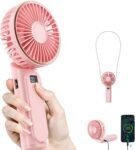 Portable Handheld Fan, 4000mAh, 180 Adjustable, 6 Speed Wind, USB Rechargeable Foldable Fan with Real-Time Display