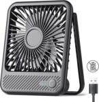 USB Desk Fan, Strong Wind Ultra Quiet Small Personal Fan with 180° Tilt Folding and 3 Speeds Adjustable, USB-C Corded Powered Mini USB Fan for Office Desktop Bedroom, NO BATTERY